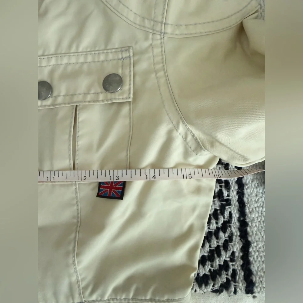 Belstaff Nylon Utility Moto Jacket as seen in Rosalia XS Beige